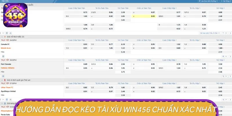 Hướng dẫn đọc kèo tài xỉu WIN456 chuẩn xác nhất